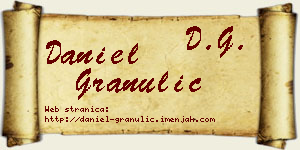 Daniel Granulić vizit kartica